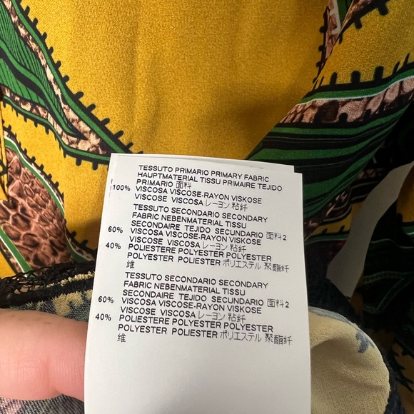 Just Cavalli Boho Paisley Lace Detailed Long Sleeve Blouse Women's Size 44 Large - Picture 5 of 8